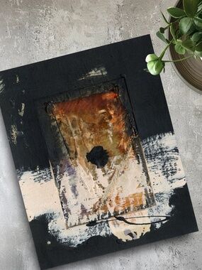Artisan Wabi-Sabi Wall Art, Mixed Media  - A Beautiful Journey 1